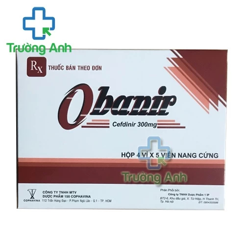 Thuốc Obanir 300mg điều trị nhiễm khuẩn (4 vỉ x 5 viên)